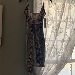 snake skin tight dress